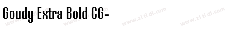 Goudy Extra Bold CG字体转换